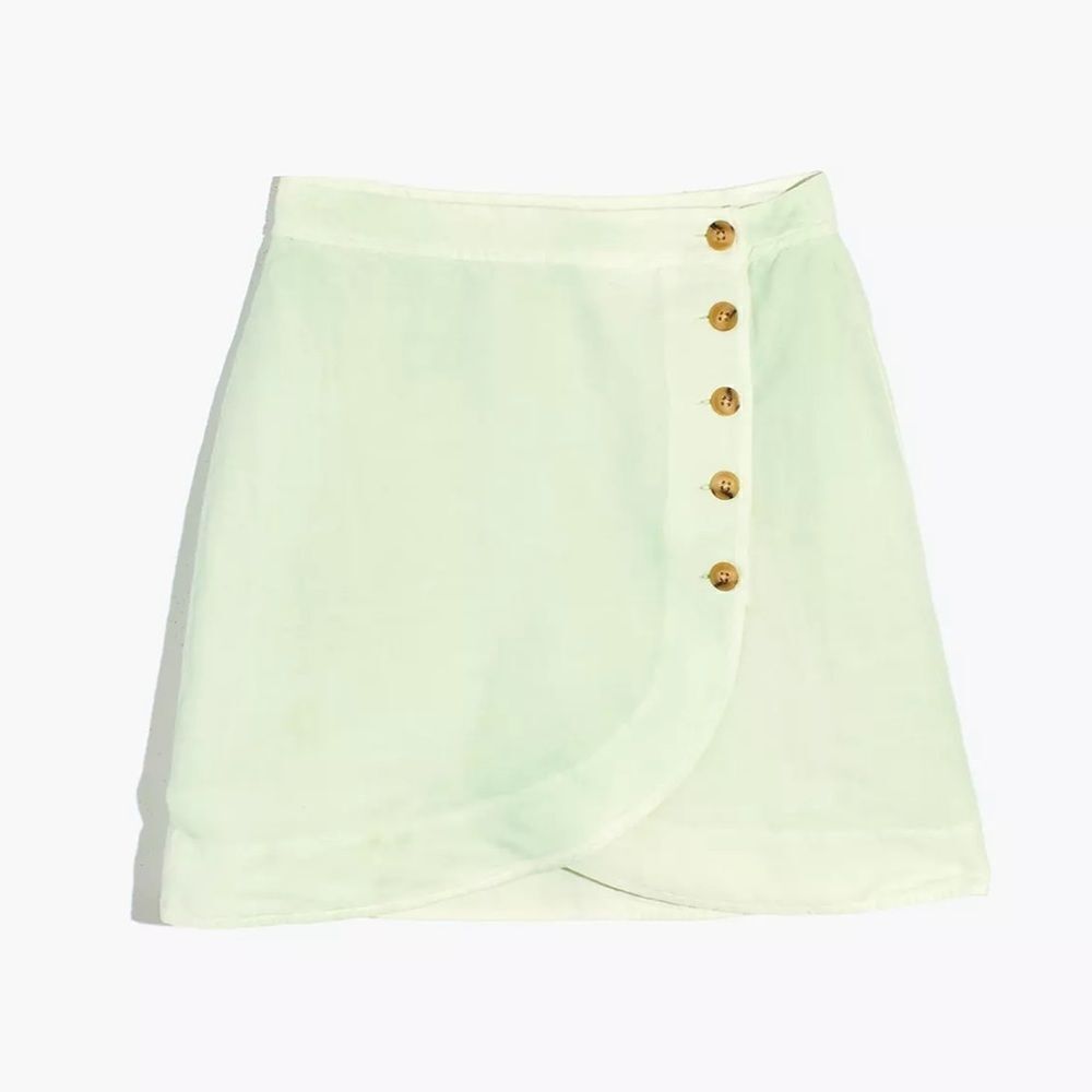 Madewell Women's Linen Blend Tulip Hem Miniskirt Earth-Dyed Edition NWT